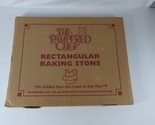 THE PAMPERED CHEF 12&quot; x 15&quot; Stoneware Rectangular Baking Stone Pizza Coo... - $36.54