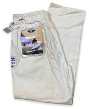 New Vtg Levi’s Dockers Pleated Front Ivory Khakis Men’s Cotton Pants NOS 38x32 - £22.94 GBP