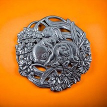 Trivet Bunnies (Aluminum Hollowware) by Arthur Court Vintage 1996 Floral... - $39.56 CAD