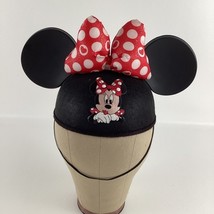 Walt Disney Parks Minnie Mouse Ears Hat Red Polka Dot Bow Souvenir Adult... - $29.65