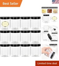 8 Oz Round Cosmetic Containers - 36 Pack with Screw Lids &amp; Personalized ... - $39.00