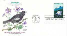 Colorado State Bird and Flower FDC - £7.87 GBP