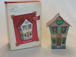 Hallmark Ornament New Home Tin 2004 Christmas Tree Decor Special Lighting Effect - £9.58 GBP