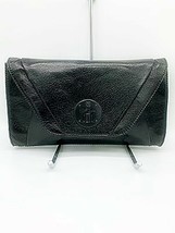 Elliott Lucca Cordoba Clutch Shoulder Bag Black Onyx Leather Turnlock - £37.13 GBP