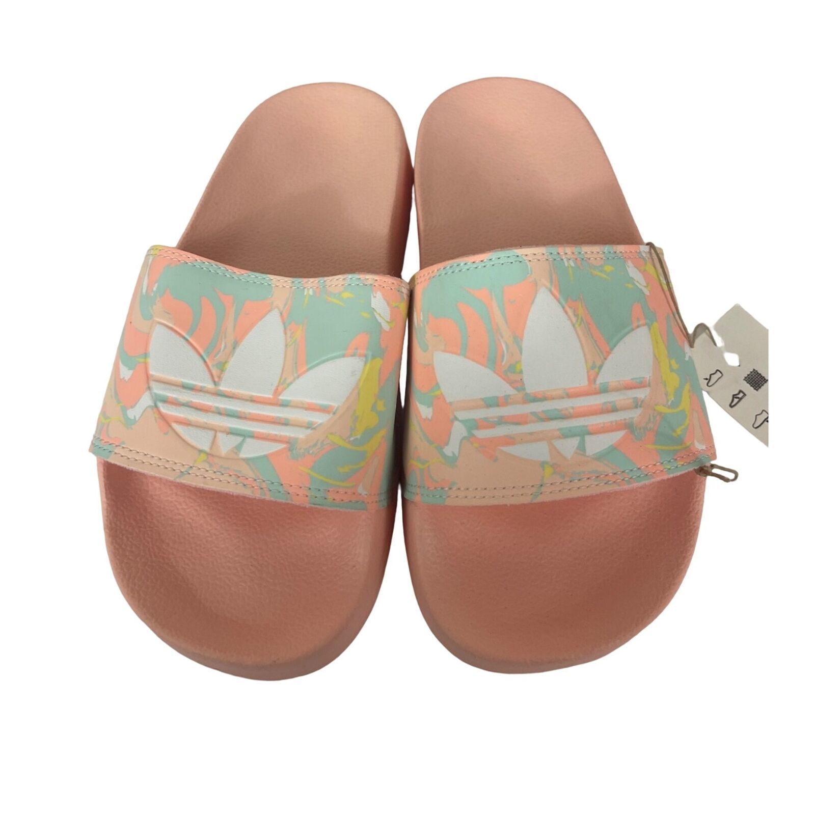Adidas Originals Adilette Lite J Slides Youth Size 5 Peach EVA Slip On Sandals - $22.49