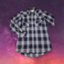 Ely Cattleman | Blue White Black Plaid Pearl Snap Long Sleeve Button Up ... - €19,43 EUR