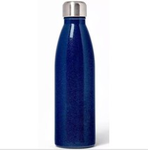 Water bottle coffee tea mug for hot or cold drinks stainless steel lid blue - $7.00