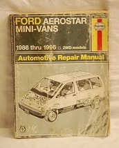 Haynes Ford Aerostar Mini Vans Automotive Repair Manual 1986 ~ 1996 2WD Models - £6.96 GBP