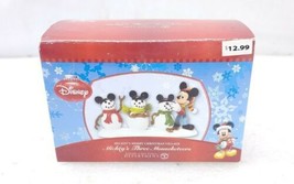 Disney Dept 56 Mickey&#39;s Three Mouseketeers Mickey&#39;s Christmas Village W/Box 2009 - £51.43 GBP