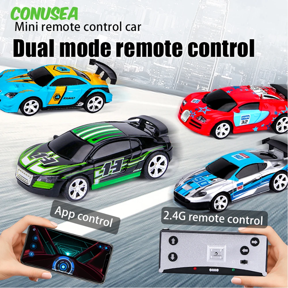 RC Racing Car Mini 1/58 Can Vehicle APP Remote controlled Cars trucks electric - £18.98 GBP+