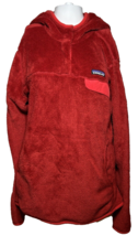 Patagonia Hooded Fleece Snap T Pullover Womens Large Red Outdoor Trendy - AC - £36.51 GBP