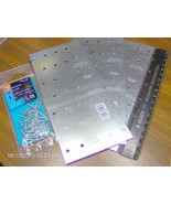 REPAIR &amp; Mend Cracked Broken WOOD FENCE SLATS kit 3 SLAT TIE PLATES + 35... - $33.12