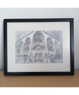Vintage Josep Maria Subirachs Framed Art Print Sagrada Familia Passion F... - $1,331.94 MXN