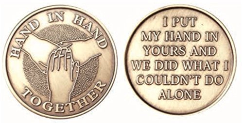 Hand In Hand Together Bulk Lot of 25 Medallions Chips Bronze I Put My Hand In Yo