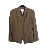 NWT Liz Claiborne Blazer Suit Jacket Brown Retail $199 Women Sz 10 Pink ... - £15.68 GBP