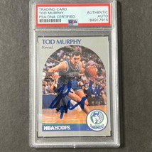 1989-1990 NBA Hoops #189 Tod Murphy Signed Card AUTO PSA Slabbed Timberwolves - £40.30 GBP