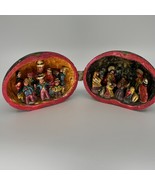 Peruvian Folk Art Hand Carved Gourd Nativity Scene - $70.09 CAD