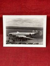 United Super Mainliner Airplane REAL PHOTO on Ground with Crowd VTG 1950&#39;s - £11.59 GBP