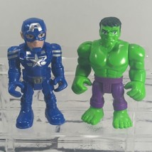 Marvel Superhero Actions Figures 5&quot; Hulk Captain America Lot of 2  - £11.15 GBP