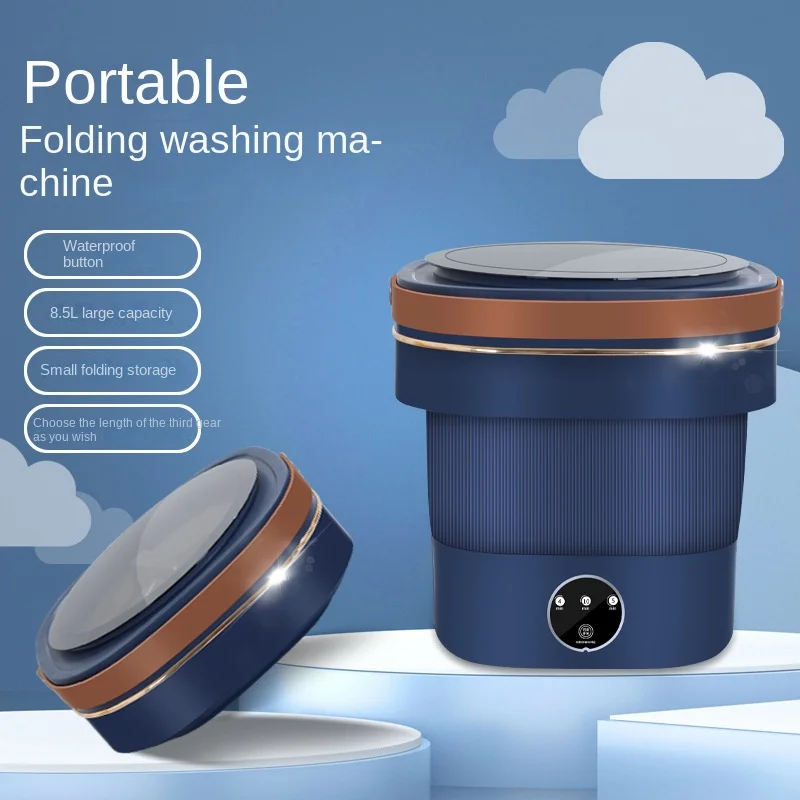 New Foldable Washing Machine 8.5L Big Capacity Portable Mini Socks Under... - $64.96+