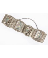 Gorgeous Sterling Silver Abalone Warrior Bracelet Made in Taxco Mexico - $422.90 CAD