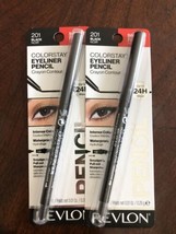 Revlon ColorStay Waterproof Eyeliner Pencil Crayon Contour- 201 Black, Pack of 2 - £7.58 GBP