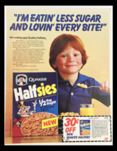 1983 Quaker Halfsies Sugar-Coated Cereals Circular Coupon Advertisement - £14.90 GBP