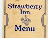 Strawberry Inn Restaurant Hotel &amp; Bar Menu Pennsylvania 1950&#39;s - £13.99 GBP