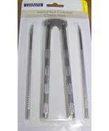 1 classic 5&quot; Metal NUTCRACKER + 2 Steel PICKS traditional holiday nut cr... - $20.69