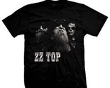 Men&#39;s ZZ Top Black Photo T-Shirt X-Large Black - $21.51