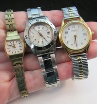 X3 BULOVA watch lot womens VINTAGE quartz Caravelle TFX LADIES - £25.40 GBP