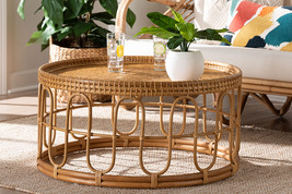 Manchester Light Honey Rattan Coffee Table - $8,015.22 MXN
