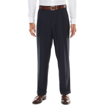 Big &amp; Tall Croft &amp; Barrow Stretch Classic-Fit Pleated Suit Pants, 38 X 38, Black - £24.61 GBP
