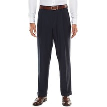 Big &amp; Tall Croft &amp; Barrow Stretch Classic-Fit Pleated Suit Pants, 38 X 38, Black - £24.81 GBP