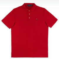 POLO RALPH LAUREN Big &amp; Tall Red Soft Touch Short Sleeve Polo Shirt Sz L... - £55.30 GBP