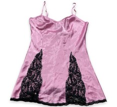 Vintage Victorias Secret Gold Label Pink w Black Lace Lingerie Sz M Tedd... - £22.07 GBP