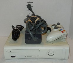 Microsoft Xbox 360 White Console with Power Adapter Controller HDMI - $98.51
