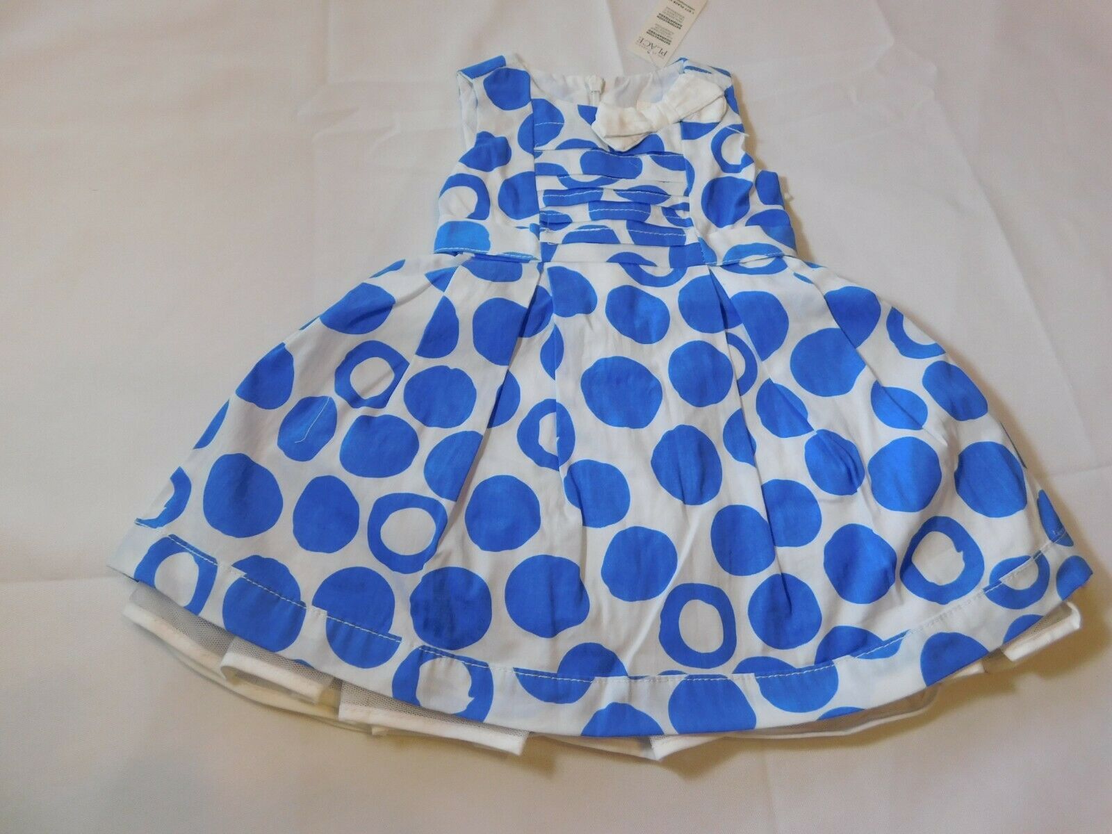 The Children's Place Baby Girl's Dress W/Bloomers White Blue Dots Size Variation - £14.50 GBP