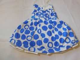 The Children&#39;s Place Baby Girl&#39;s Dress W/Bloomers White Blue Dots Size V... - $18.19