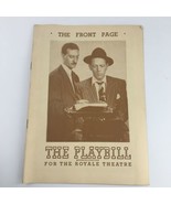 1946 Playbill Royale Theatre &#39;The Front Page&#39; Hunt Stomberg Jr., Thomas ... - £22.36 GBP