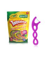 GUM Crayola Twistables Kids Flossers with Fluoride - Designed for Little... - £6.60 GBP