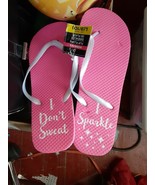 NEW Women Breathable Rubber Solid Pink Tropical Sandals I SPARKLE Flip F... - $4.03 CAD