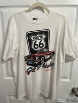 Single Stitch Men’s XL Tshirt Vintage Route 66 Corvette Albuquerque Road Trip SS - £14.64 GBP