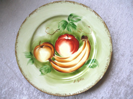 Vintage Norleans Japan Handpainted Fruit Design Plate, Signed by Artist: 10 1/4&quot; - £14.62 GBP