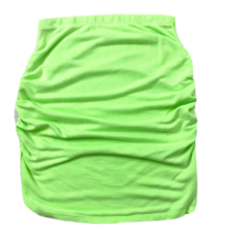 Sundry Bodycon Skirt Womens size 0 Pull On Ruched Seam Pop Lime Green - $17.99