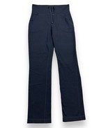Lululemon Black Wide Waistband Drawstring Leggings Crop Pants Pockets Sz 6 x26” - £22.55 GBP