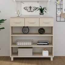  Console Table Honey Brown Solid Pine Wood, MDF Medium - $274.21 CAD