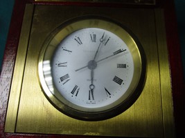 Tiffany Travel Clock Mahogany Wooden Case - £361.72 GBP