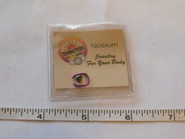 Technotribe 16 Guage Square Niobium Body Piercing Earring Pink Hoop Blac... - $18.01
