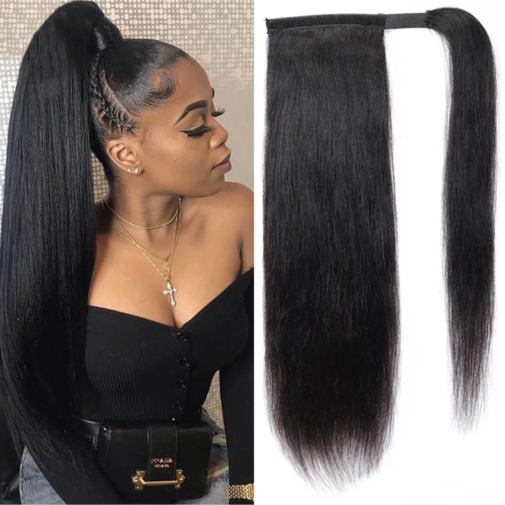 Rap around long straight remy hair extensions malaysia hair extensions clip ins natural thumb200